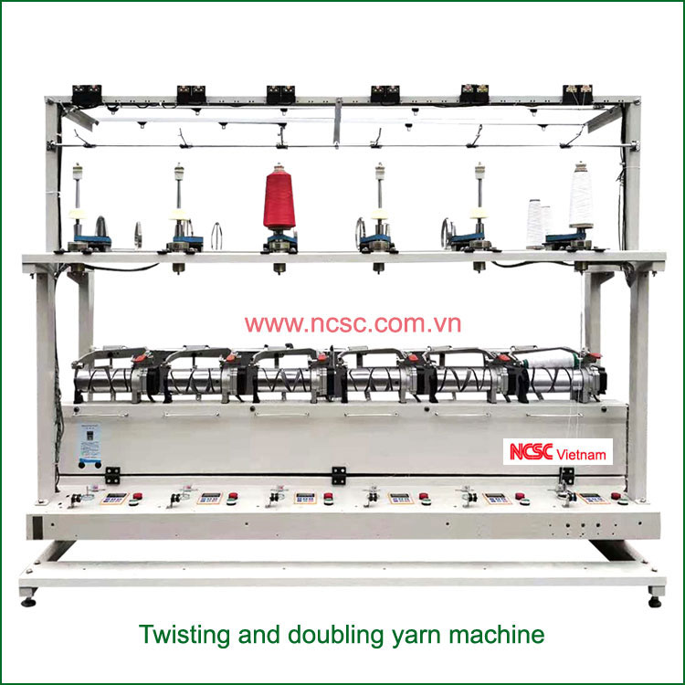 Twisting and doubling yarn machine