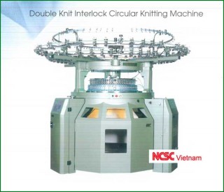 Double knit interlock circular knitting machine