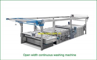 Open width continuous washing machine