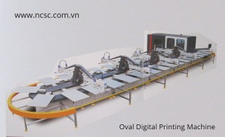 Oval digital printing machine