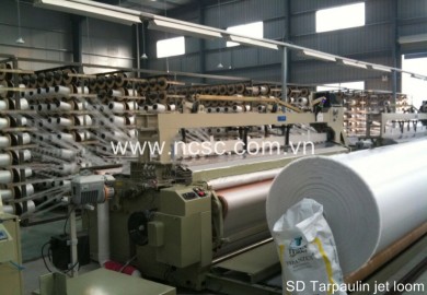 Tarpaulin weaving water jet loom PP/PE