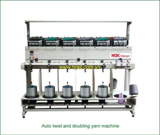 Auto twist and doubling yarn machine