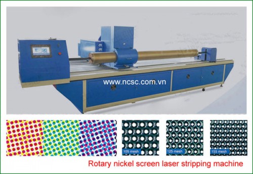 Rotary nickel screen laser stripping machine